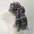 バーバリーロンドン BURBERRY LONDON MADE IN ENGLAND ウール100% ノバチェックフリンジマフラー レディース