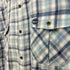 ティンバーランド Timberland SLIM FIT エルボーパッチ ワンポイント刺繍 ダブルボケット 長袖チェックシャツ メンズ import:XL
