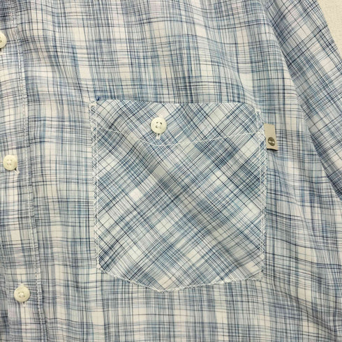 ティンバーランド Timberland ボックスシルエット ボタンダウンチェックシャツ メンズ import:XL