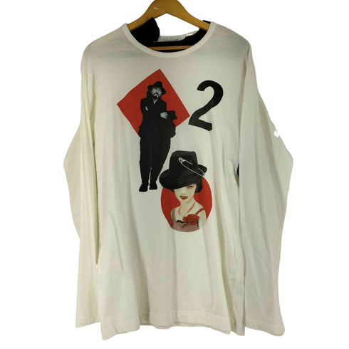 ヨウジヤマモトプールオム Yohji Yamamoto POUR HOMME 24SS COMBED SINGLE JERSEY PT LONG SLEEVE コットン天竺プリントロングスリーブTシャツ メンズ 3