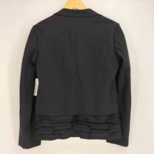 トリココムデギャルソン tricot COMME des GARCONS 01ss ボタンレス ウールギャバ フリル テーラードジャケット レディース JPN:M