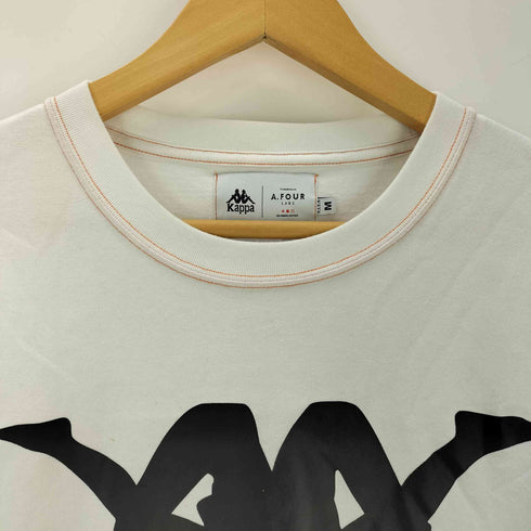 カッパ エーフォーラブス KAPPA × A.FOUR LABS UPSIDE DOWN 反転ロゴプリントTシャツ メンズ JPN:M