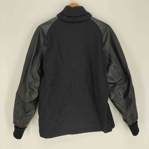 スクーカム SKOOKUM USA製 LETTERMAN JACKET レターマン メルトンウール レザー ショールカラー スタジャン ジャケット ロングリブ メンズ US:34
