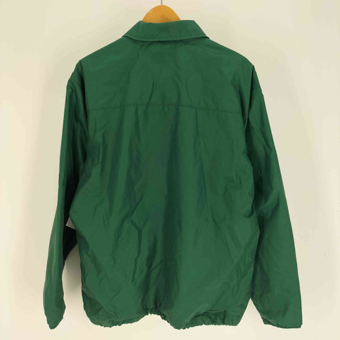 エディーバウアー Eddie Bauer 黒タグ 復刻 USA製 ロゴ プリント 裏地フリース ナイロン コーチジャケット メンズ import:L
