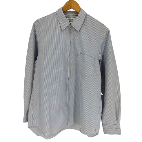 コムデギャルソンシャツ COMME des GARCONS SHIRT 90-00S フランス製 ジップアップ ストライプ シャツ ジャケット メンズ JPN:M