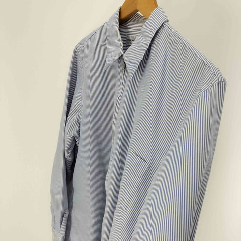 コムデギャルソンシャツ COMME des GARCONS SHIRT 90-00S フランス製 ジップアップ ストライプ シャツ ジャケット メンズ JPN:M