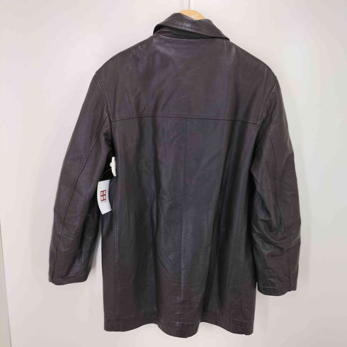 CORNELIANI イタリア製 羊革 シープスキン 比翼 ジップアップ レザージャケット メンズ EUR:44