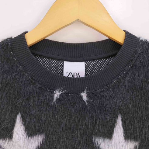 ザラ ZARA 星柄 スター アクリル シャギーニット メンズ import:L
