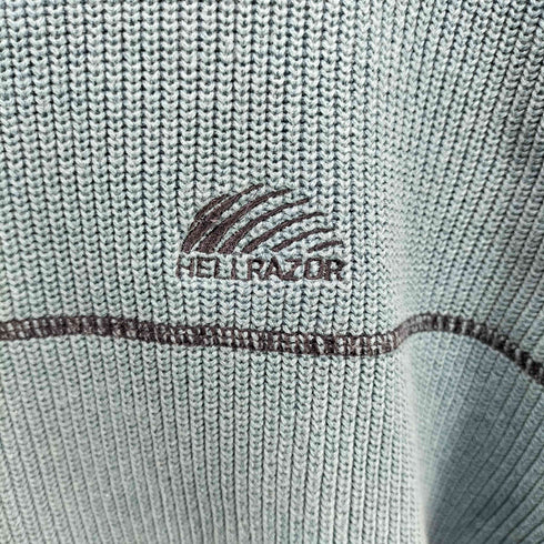 ヘルレイザー HELLRAZOR BIG STRIPE CREW KNIT ビッグ ストライプ クルーネック ニット メンズ JPN:L