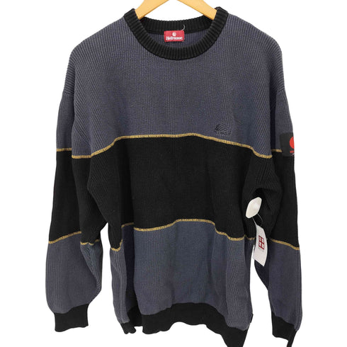 ヘルレイザー HELLRAZOR BIG STRIPE CREW KNIT ビッグ ストライプ クルーネック ニット メンズ