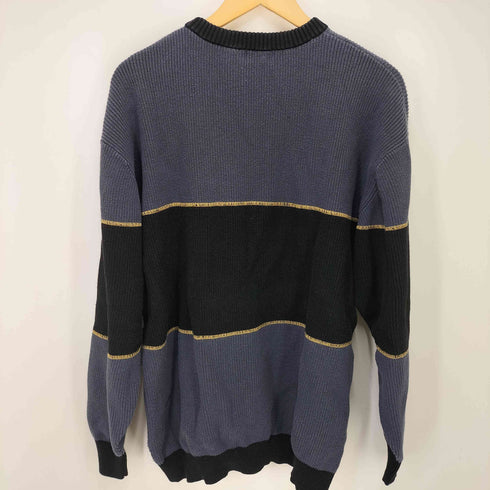 ヘルレイザー HELLRAZOR BIG STRIPE CREW KNIT ビッグ ストライプ クルーネック ニット メンズ