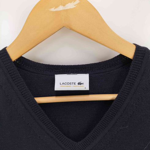 ラコステ LACOSTE マシン ウォッシャブル Vネック ニット ワンポイント 刺繍 ウール メンズ 2