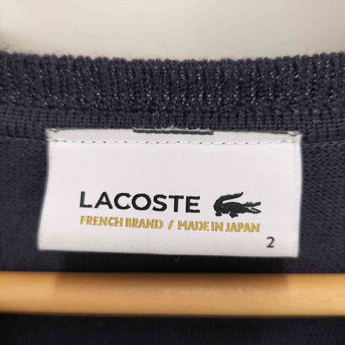 ラコステ LACOSTE マシン ウォッシャブル Vネック ニット ワンポイント 刺繍 ウール メンズ 2