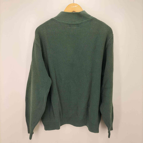 ランズエンド LANDS END 90S USA製 ヘンリーネック コットン リブ ニット メンズ import:L