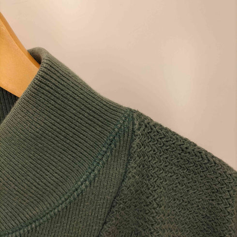 ランズエンド LANDS END 90S USA製 ヘンリーネック コットン リブ ニット メンズ import:L