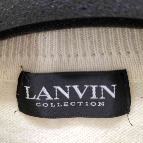 ランバンコレクション LANVIN COLLECTION 刺繍ロゴ タートルネック カシミヤセーター メンズ