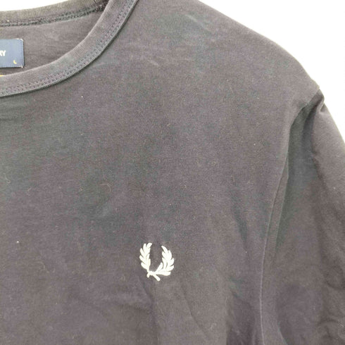 フレッドペリー FRED PERRY Ringer T-Shirt ロゴ 刺繍 レギュラー S/S Tシャツ メンズ import:L
