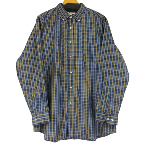 ファーストダウン FIRST DOWN チェック L/S BDシャツ メンズ 3L