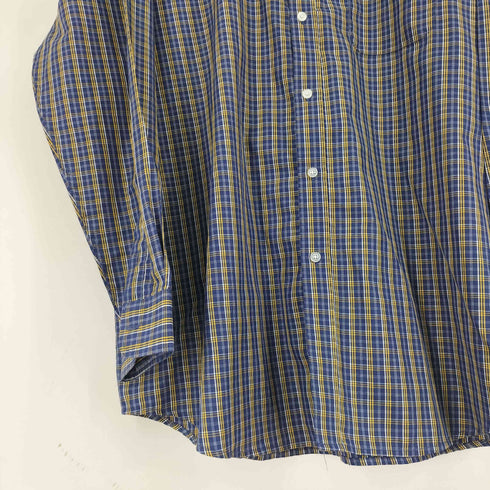 ファーストダウン FIRST DOWN チェック L/S BDシャツ メンズ 3L