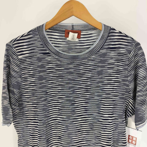 ミッソーニ MISSONI イタリア製 グラデーション 総柄 サイケ レーヨン シアー S/S ワンピース レディース