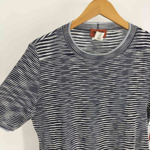ミッソーニ MISSONI イタリア製 グラデーション 総柄 サイケ レーヨン シアー S/S ワンピース レディース