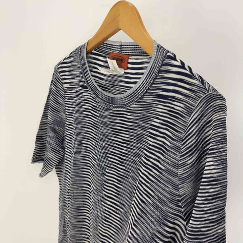 ミッソーニ MISSONI イタリア製 グラデーション 総柄 サイケ レーヨン シアー S/S ワンピース レディース