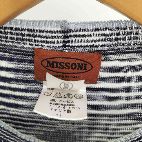 ミッソーニ MISSONI イタリア製 グラデーション 総柄 サイケ レーヨン シアー S/S ワンピース レディース