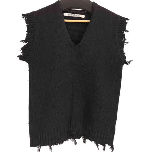パーバーズ PERVERZE Crash Boxy Knit Ves レディース FREE