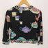 レオナール LEONARD 総柄 ティーカップ ウール シルク L/S シャツ ブラウス レディース JPN:M