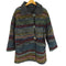 ミッソーニ MISSONI イタリア製 総柄 ストライプ ツイード スタンドネック リバーシブル ジャケット ハーフ コート レディース import:M