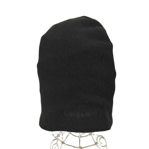 サンローランパリ SAINT LAURENT PARIS Logo Embroidered Beanie In Cashmere メンズ M