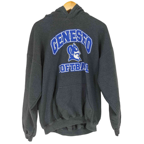 ギルダン GILDAN 90-00s GENESEO SOFTBALL ロゴプリント プルオーバー パーカー メンズ XL