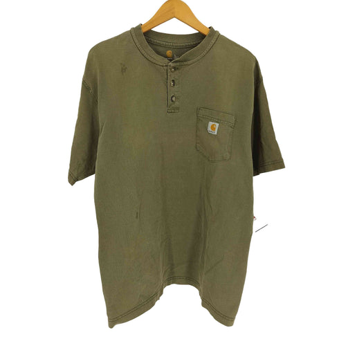 カーハート Carhartt ロゴ ワッペン ヘンリーネック S/S Tシャツ メンズ import:L