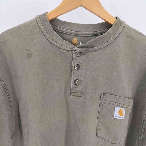 カーハート Carhartt ロゴ ワッペン ヘンリーネック S/S Tシャツ メンズ import:L