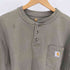 カーハート Carhartt ロゴ ワッペン ヘンリーネック S/S Tシャツ メンズ import:L