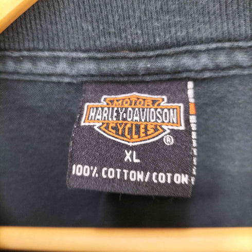 ハーレーダビッドソン HARLEY-DAVIDSON 00S USA製 PRECISION PAWTUCKET 両面プリント ダメージ加工 S/S Tシャツ コピーライト2002 メンズ import:XL