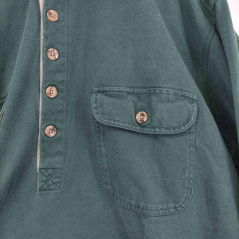 エディーバウアー Eddie Bauer 80S 黒タグ プルオーバーシャツ メンズ import:XL