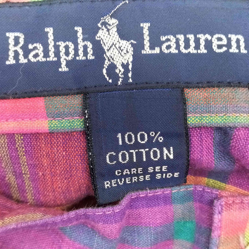 ラルフローレン RALPH LAUREN 2タックチェックハーフパンツ レディース 4