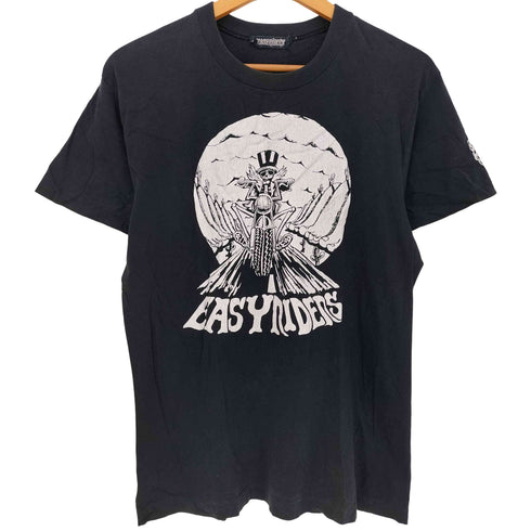 EASY RIDER スカル バイク バイカー Tシャツ 袖&裾シングル メンズ