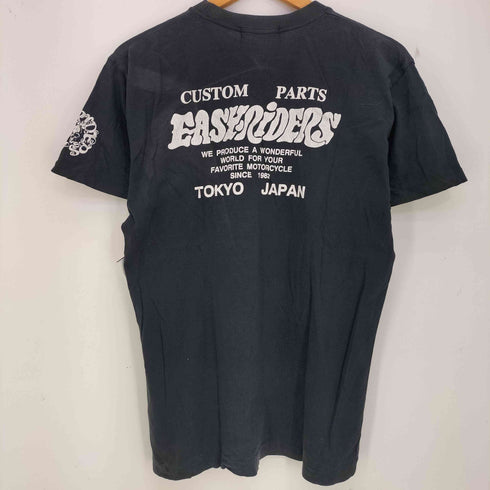 EASY RIDER スカル バイク バイカー Tシャツ 袖&裾シングル メンズ