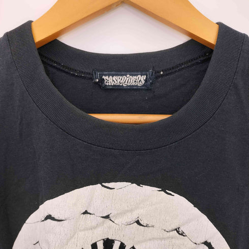 EASY RIDER スカル バイク バイカー Tシャツ 袖&裾シングル メンズ