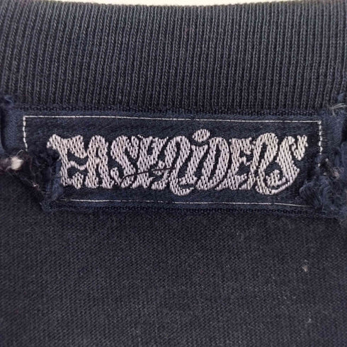 EASY RIDER スカル バイク バイカー Tシャツ 袖&裾シングル メンズ