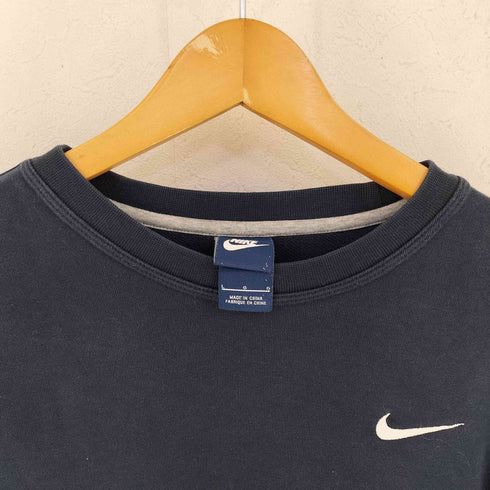 ナイキ NIKE ロングスリーブクルーネックトレーナー 紺タグ メンズ import:L