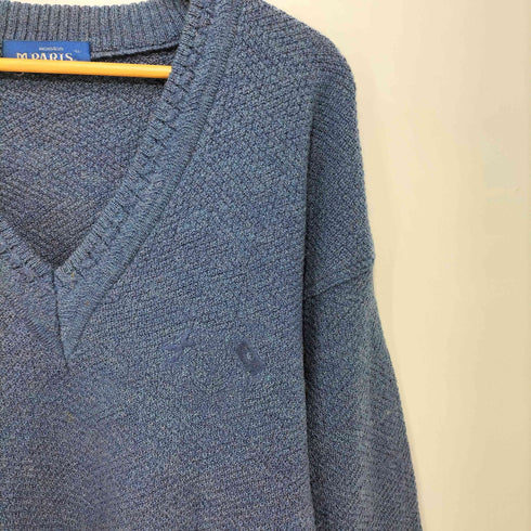 MONSIEUR PARIS ワンポイント刺繍Vネックニット メンズ LL