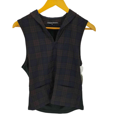 BLUESDRESS スキッパー ノースリーブ チェック切替 カットソー レディース JPN:S