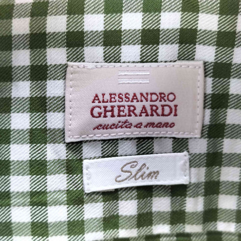 alessandro gherrdi ギンガムチェック ドレスシャツ メンズ 40