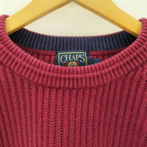 チャップスラルフローレン CHAPS RALPH LAUREN エンブレム刺繍 クルーネックニット メンズ JPN:L