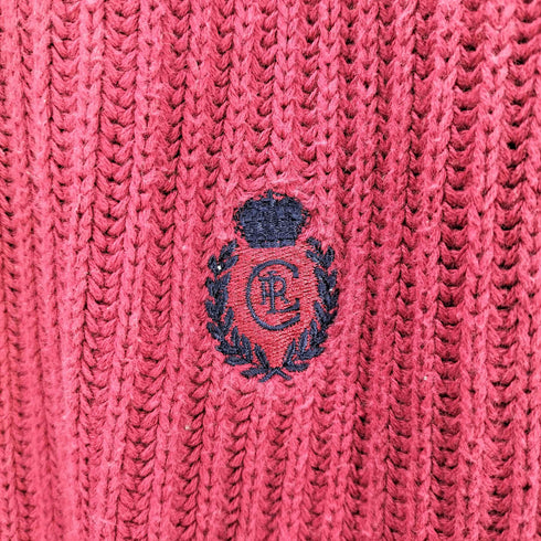 チャップスラルフローレン CHAPS RALPH LAUREN エンブレム刺繍 クルーネックニット メンズ JPN:L