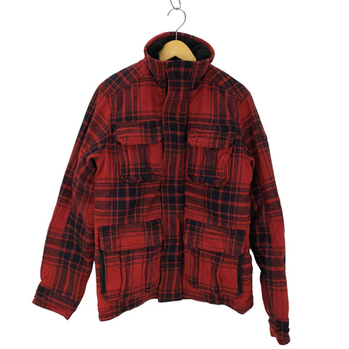 アバクロンビーアンドフィッチ Abercrombie & Fitch チェック柄 ウール ジャケット メンズ import:M