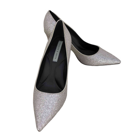 チャールズアンドキース CHARLES&KEITH ポインテッドトゥ スティレットパンプス レディース JPN:37